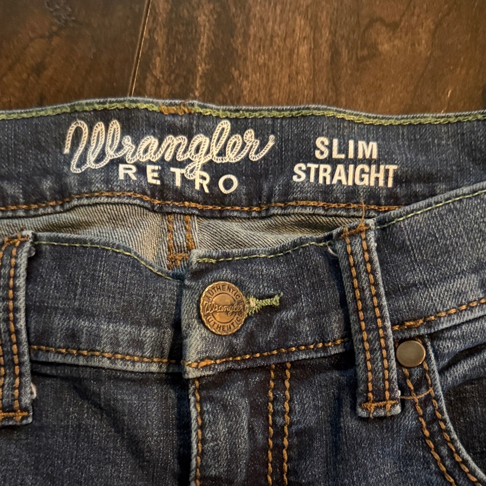 Wrangler Slim Straight Men's Jeans - Dark Blue